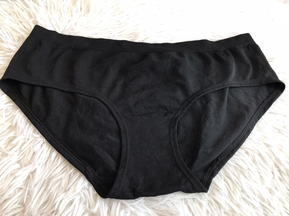 Joyspun Women's Black Hipster Hi Cut Panties Size Lg 12-14 Mid-Rise Brief Panty